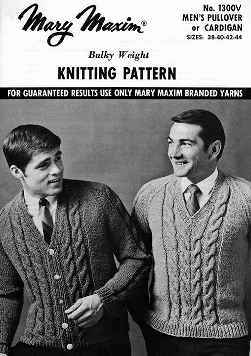 Men's Pullover or Cardigan Pattern