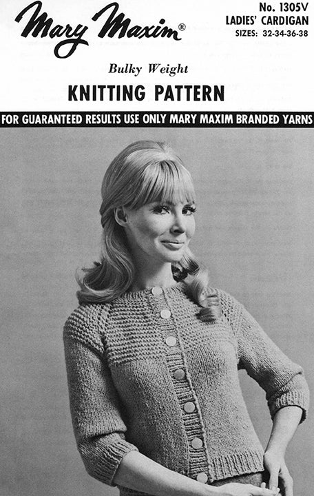 Ladies' Cardigan Pattern – Mary Maxim Ltd