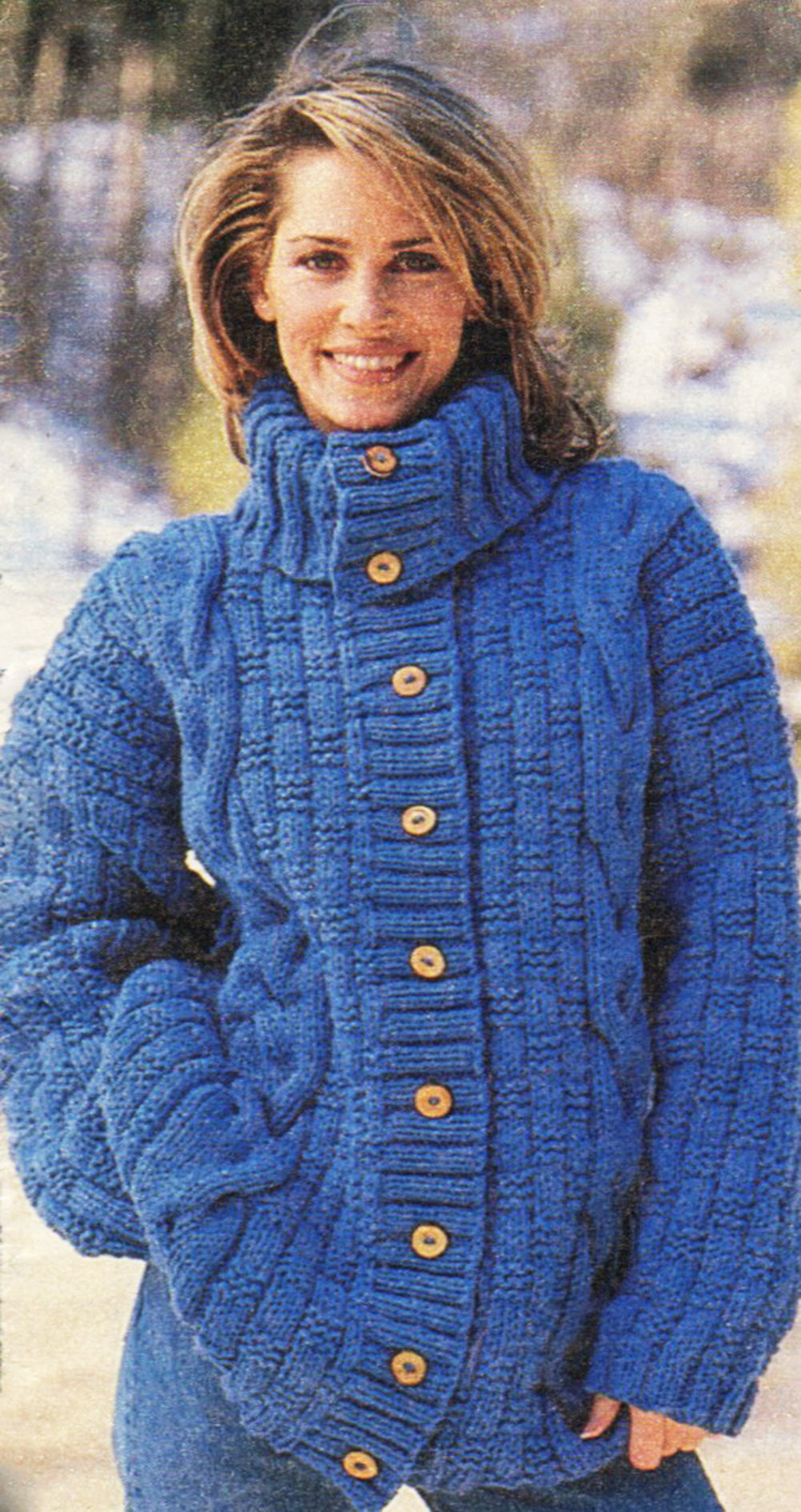 Cable And Basketweave Coat Pattern