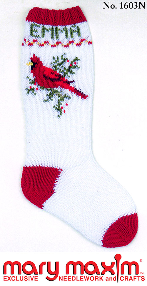 Cardinal Stockings Pattern – Mary Maxim Ltd
