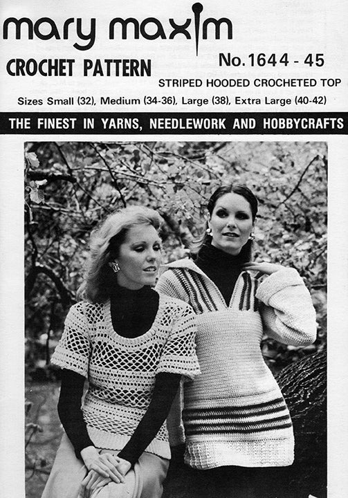 Striped Hooded Crocheted Top Pattern