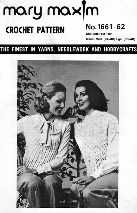 Maxident Crochet Pattern Crocheted Top Pattern – Mary Maxim Ltd