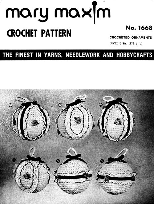 Maxident Crochet Pattern Crocheted Ornaments Pattern – Mary Maxim Ltd
