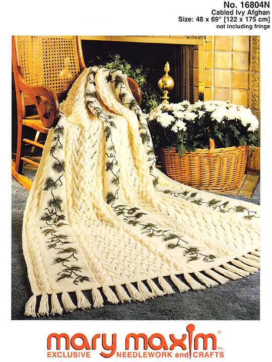 Cabled Ivy Afghan Pattern