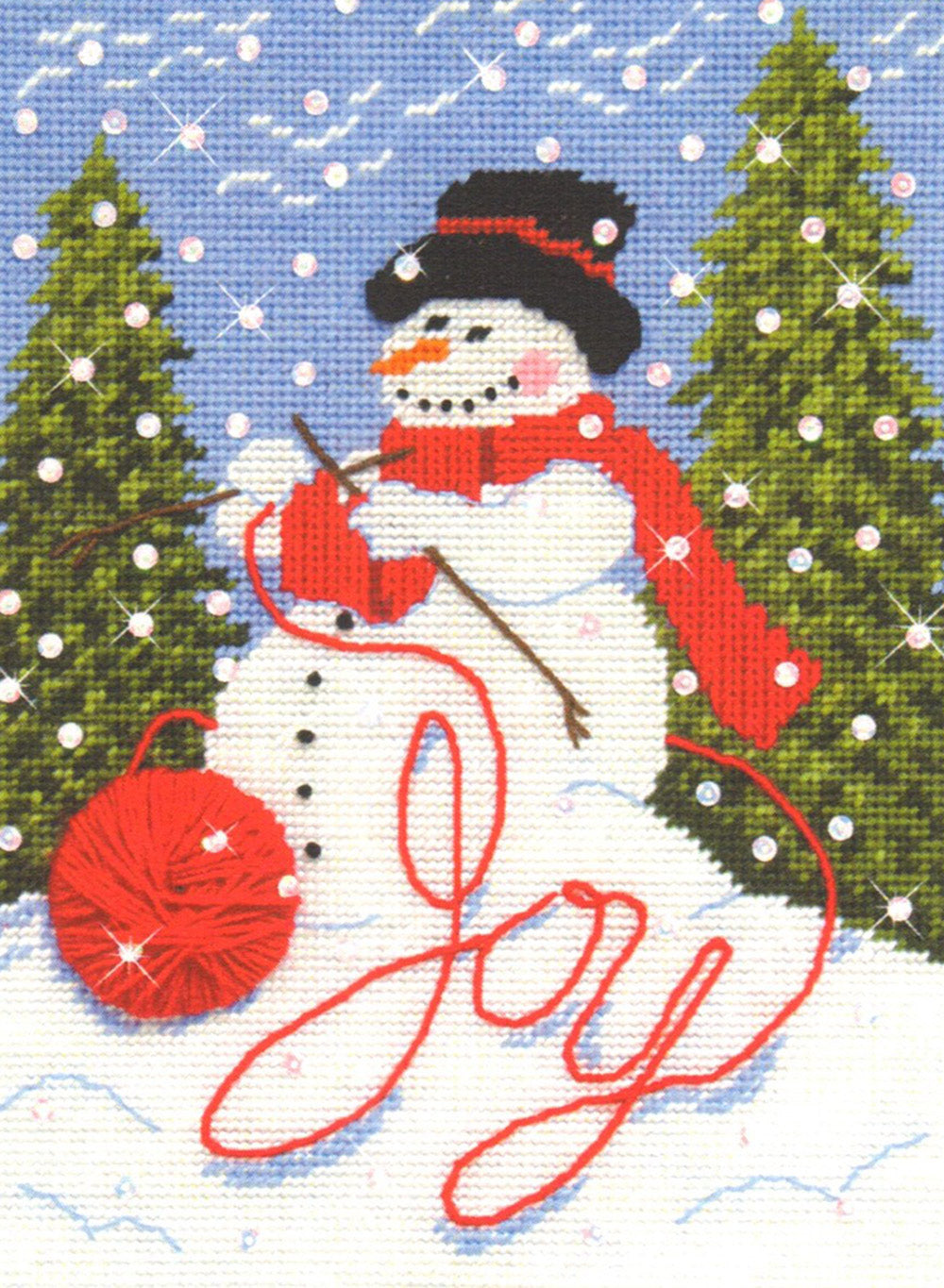 Knitting Snowman Plastic Canvas Pattern