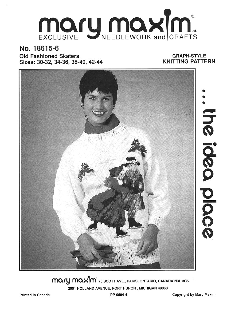 Modèle de pull de patineurs à l’ancienne