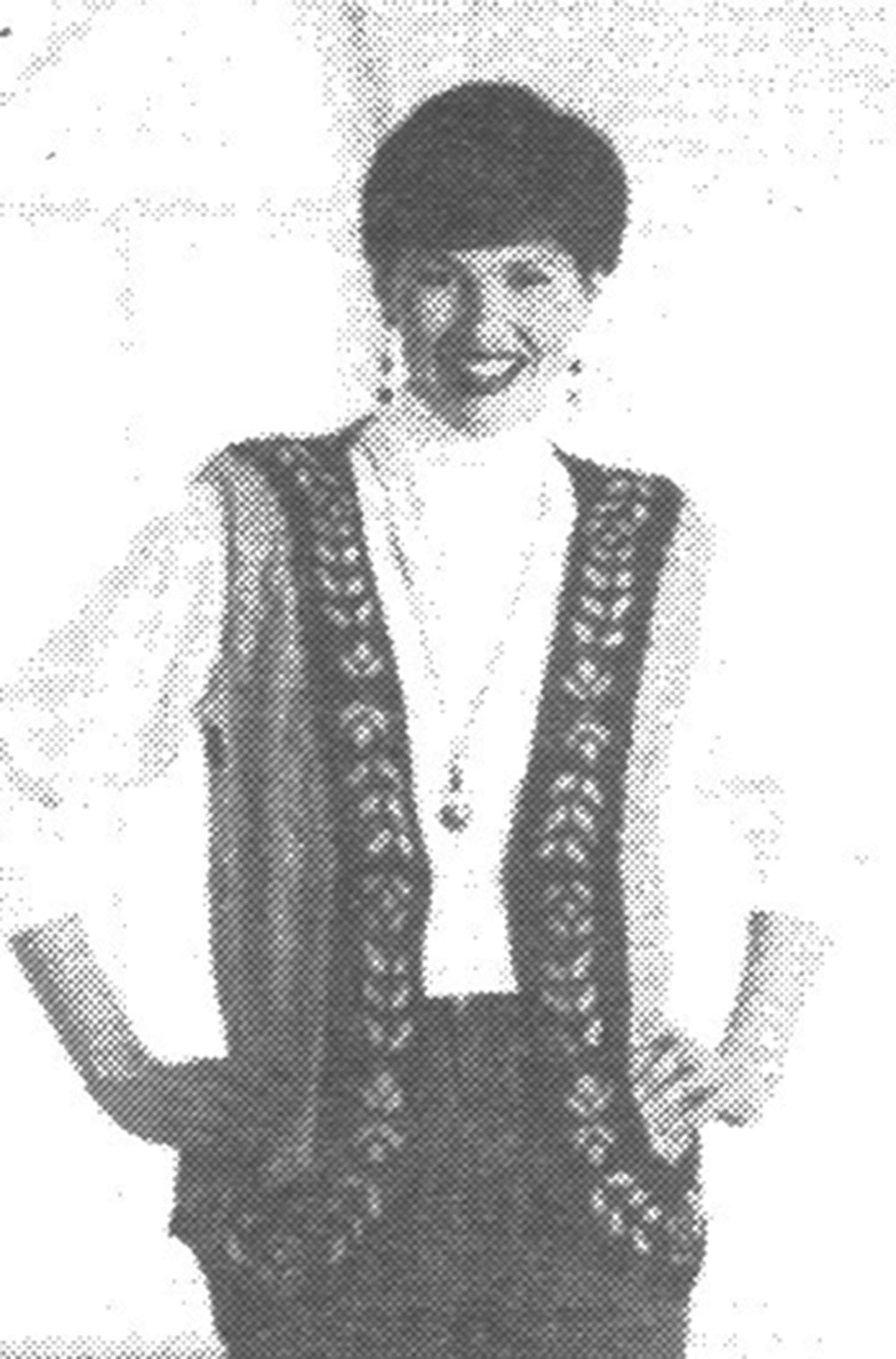 Modèle de gilet à bordure florale