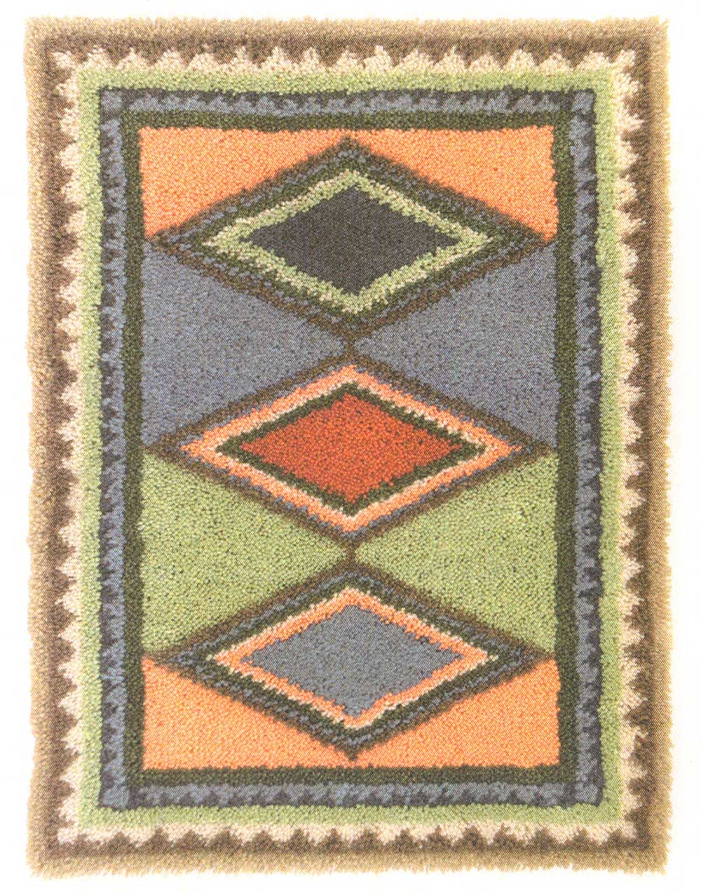 Sw Pattern Rugs Southwest Flair Latch Hook Rug Pattern – Mary Maxim Ltd