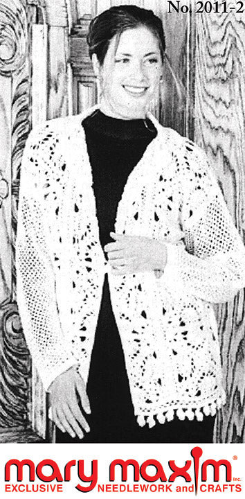 Maxident Crochet Pattern Classic Crocheted Jacket Pattern – Mary Maxim Ltd