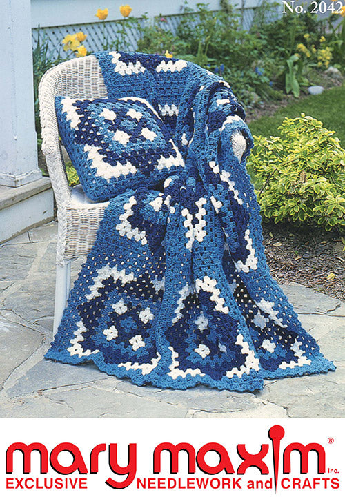 Cozy Crocheted Afghan and Pillow Pattern