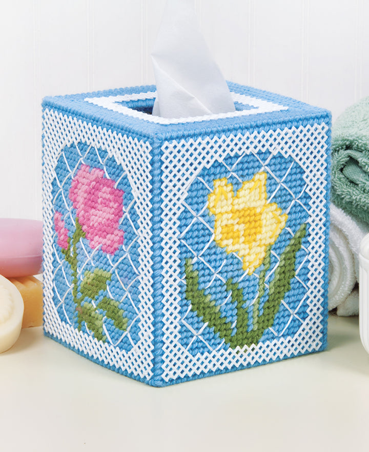 Floral Trellis Tissue Box Cover Pattern
