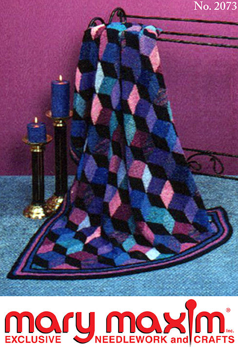 Free Shadow Blocks Afghan Pattern