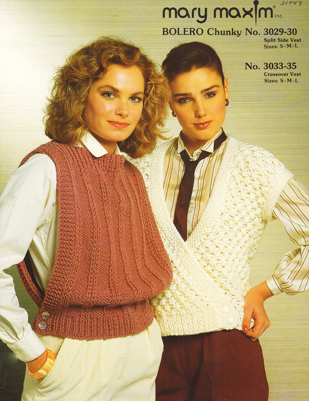 Split Side And Crossover Vest Pattern – Mary Maxim Ltd