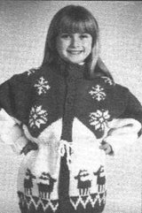 Childs' Deer And Snowflake Jacket Pattern