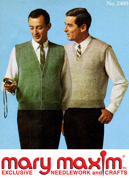 Men's Sleeveless Pullover and Vest Pattern