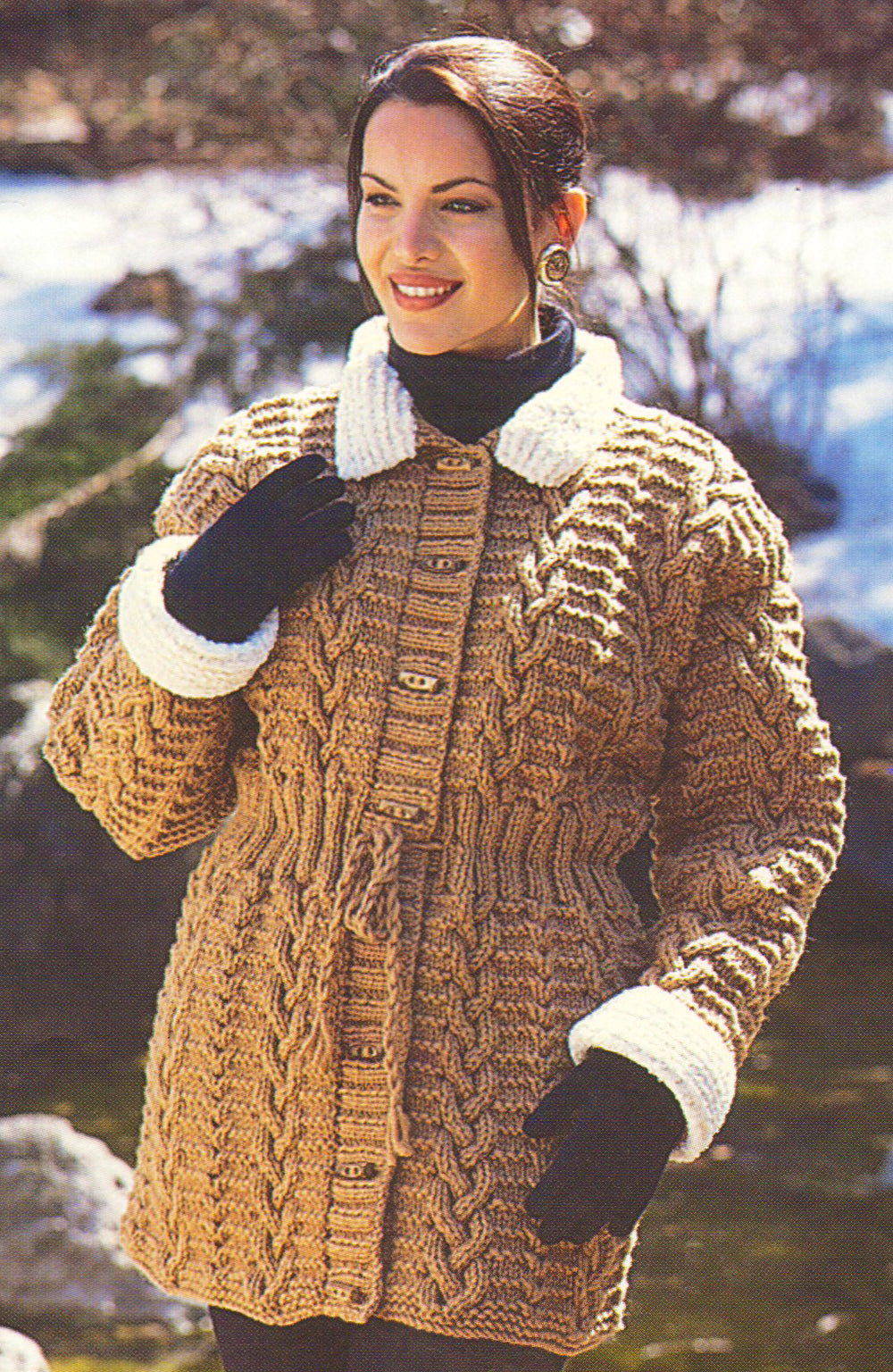 Braided Cable Duffle Coat Pattern