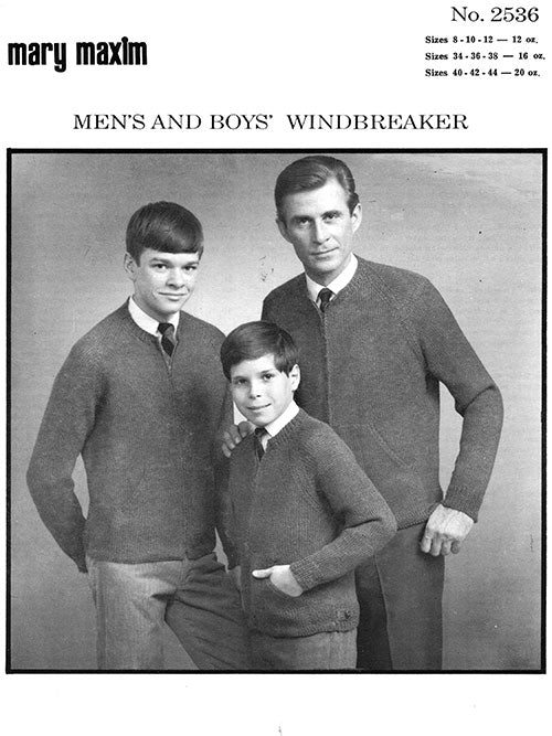 Men's, Youth, and Boys' Windbreaker Pattern