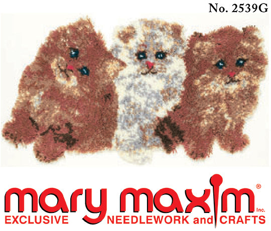 Modèle de tapis en forme de 3 chatons