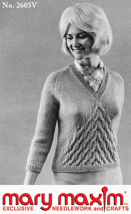 Ladies' Cable-Stitch Pullover Pattern