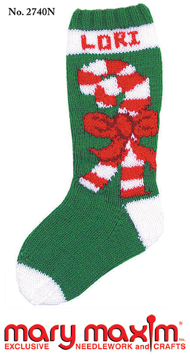 Candy Cane Stocking Pattern – Mary Maxim Ltd