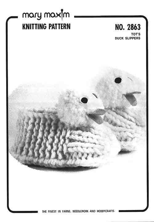 Tot's Duck Slippers Pattern