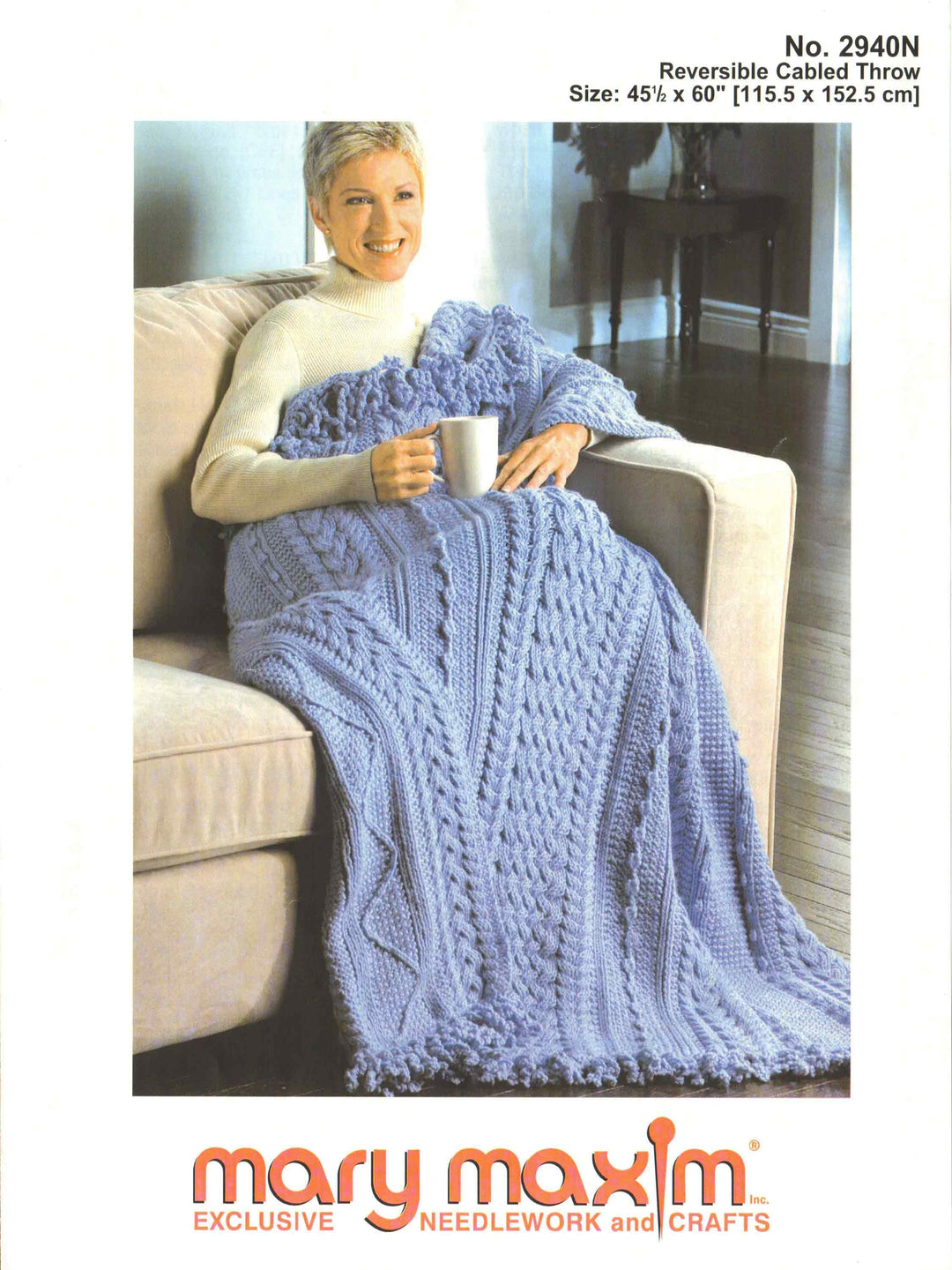 Reversible Cable Throw Pattern