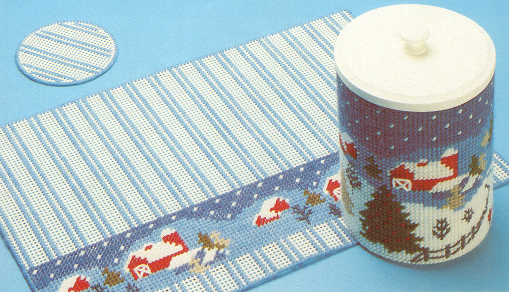 Village Placemat and Coaster Pattern