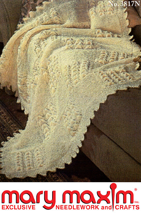 Garter and Shell Squares Afghan Pattern