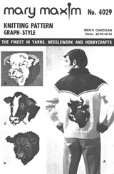 Cow Cardigan Men's Pattern