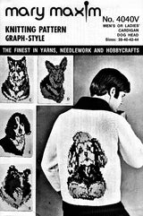 Modèle de cardigan tête de chien