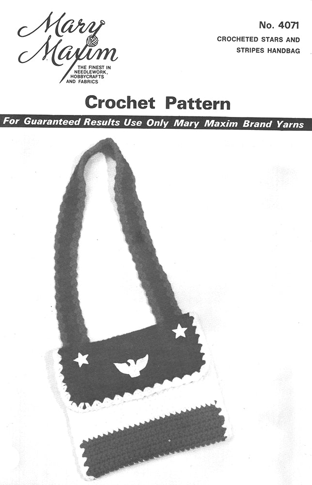 Crocheted Stars And Stripes Handbag Pattern