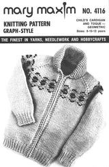 Cardigan &amp; Tuque Enfant - Motif Géométrique