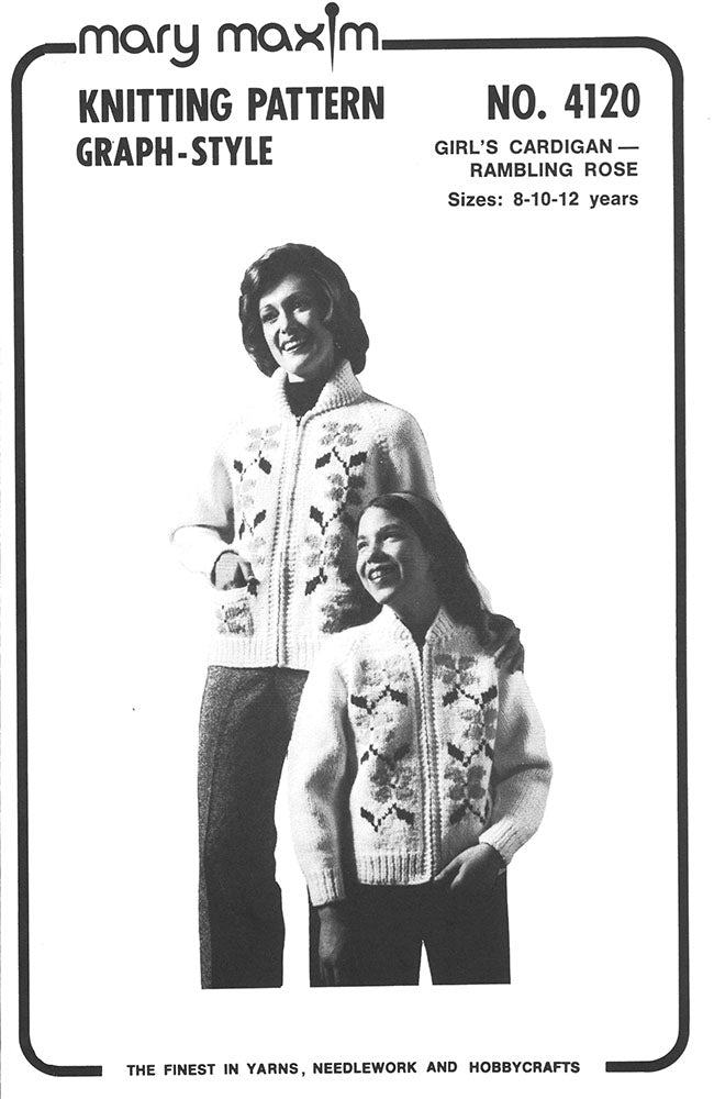Girl's Rambling Rose Cardigan Pattern