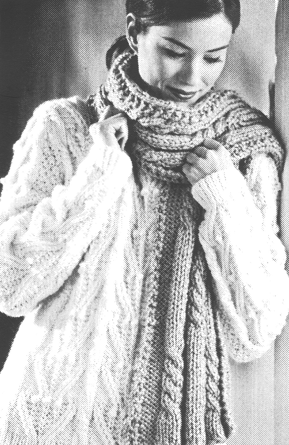 Modèle d'écharpe câblée