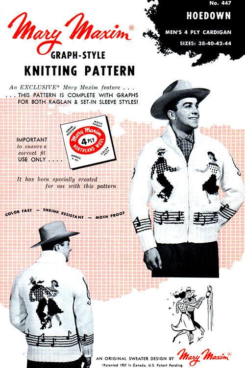 Men's Hoedown Cardigan Pattern – Mary Maxim Ltd