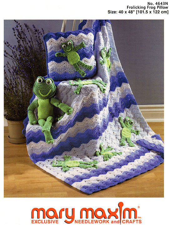 Frolicking Frog Pillow Pattern – Mary Maxim Ltd