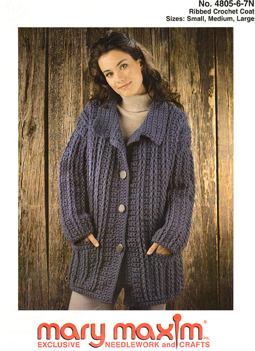 Free Ribbed Crochet Coat Pattern