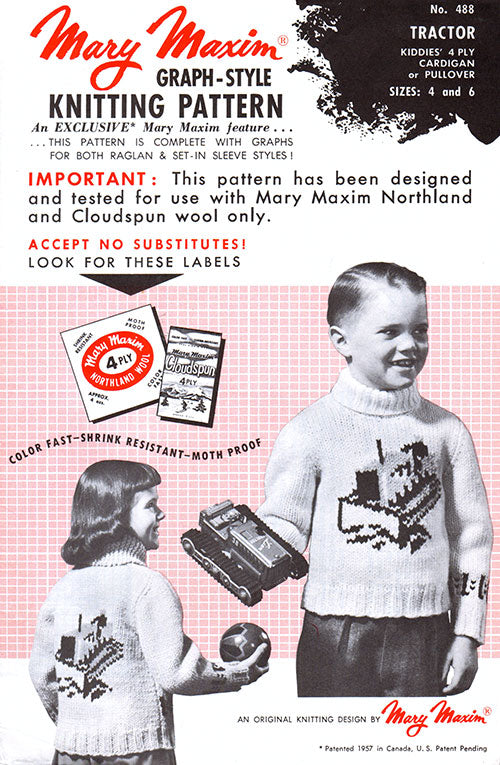 Modèle de cardigan ou de pull-over tracteur