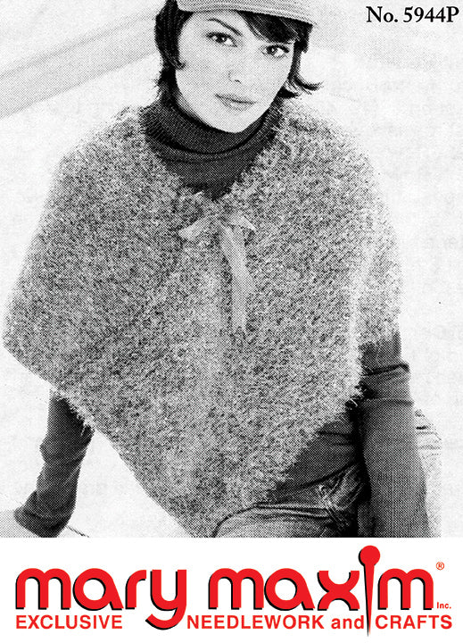 Modèle de poncho à tricoter ou au crochet