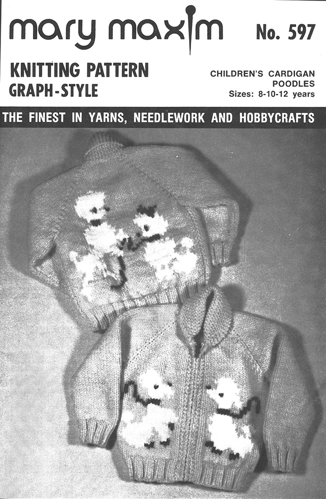 Children's Poodles Cardigan Pattern