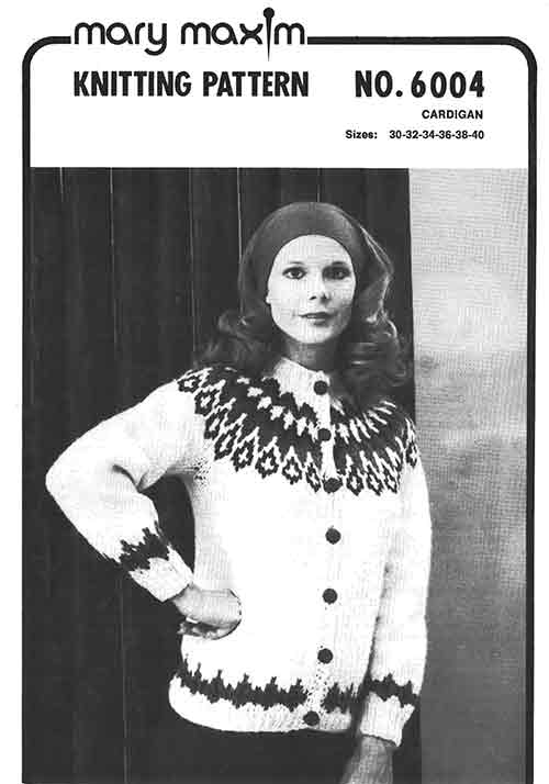 Vintage Knitted Cardigan Pattern