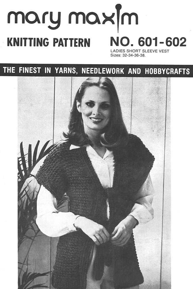 Ladies' Short Sleeve Vest Pattern