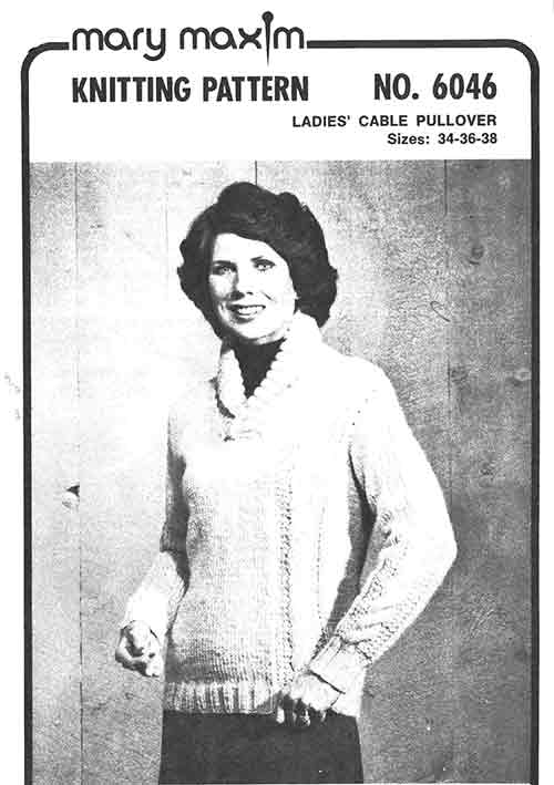 Ladies Cable Pullover Pattern