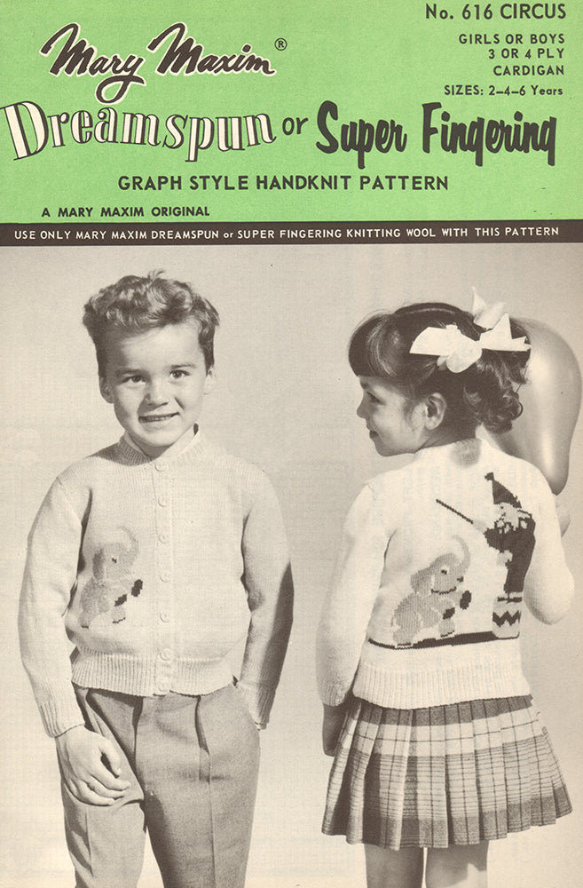 Girl or Boy's Elephant Cardigan Pattern
