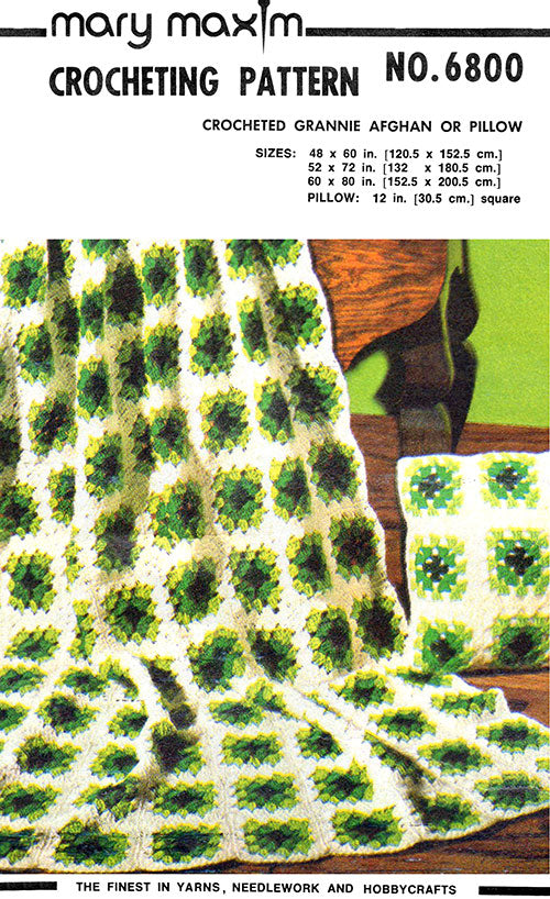 Crocheted Grannie Afghan or Pillow