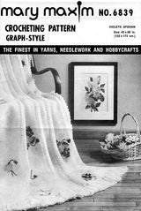 Motif afghan de violettes