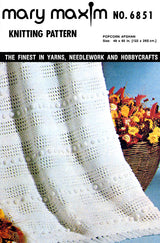 Popcorn Afghan Pattern