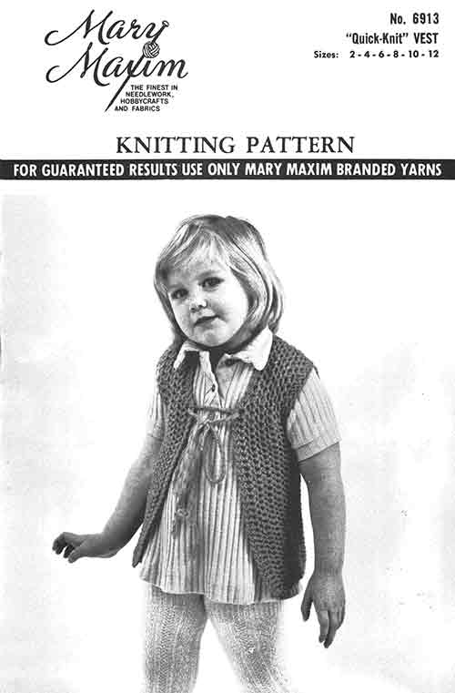 Quick-Knit Vest Pattern