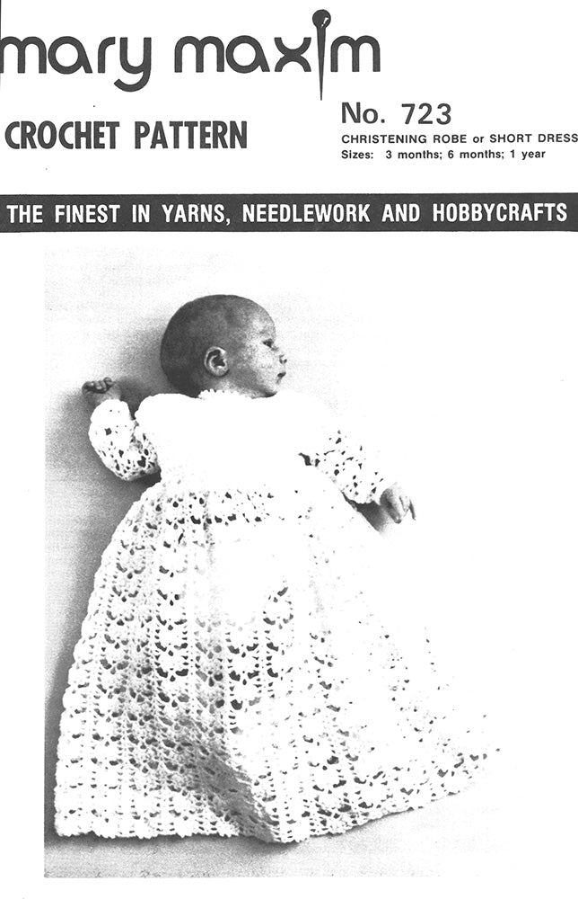 Christening Robe or Short Dress Pattern
