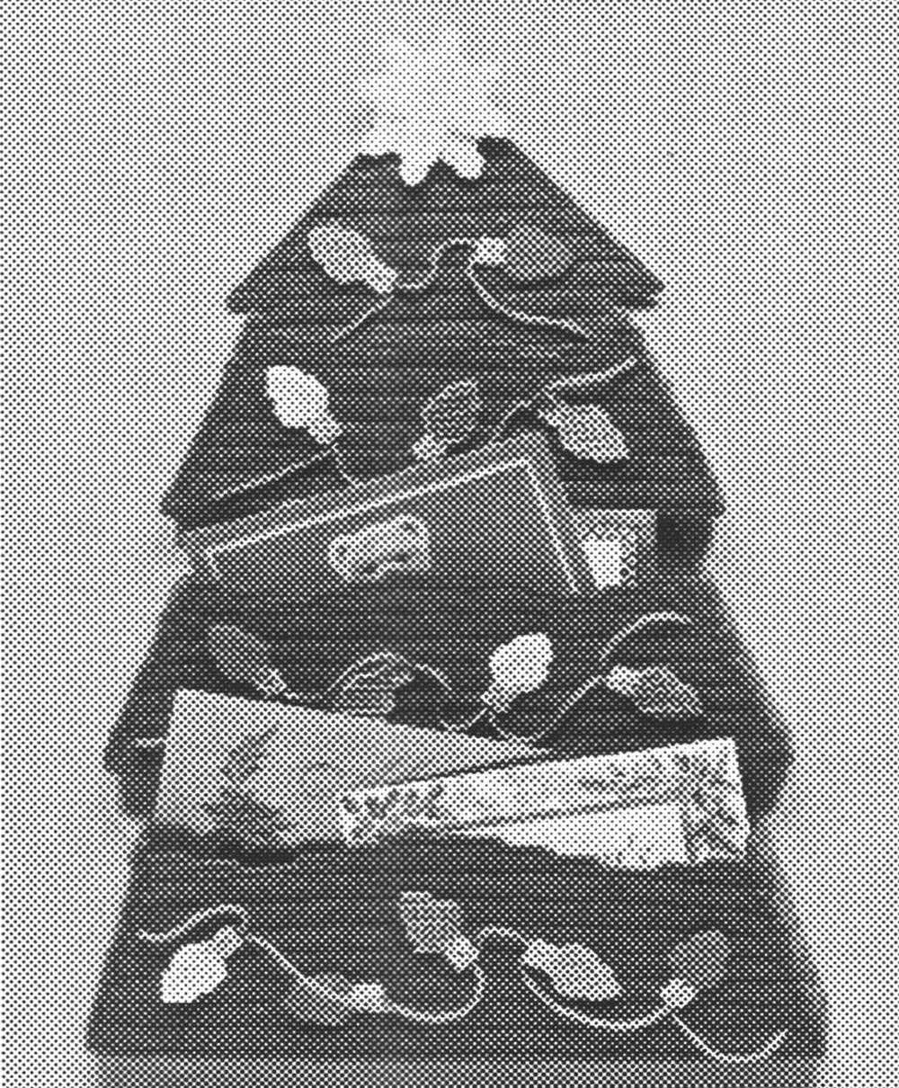 Modèle de porte-cartes d'arbre de Noël